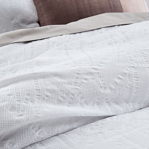 Organic Geo Waffle Jacquard Bedding Look Shop By Look west elm