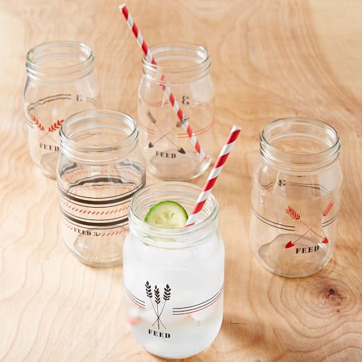 FEED Glass Tumbler (Set of 4) west elm