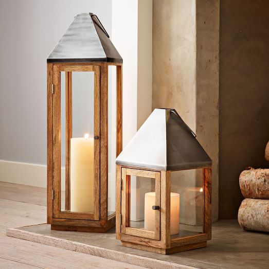 Wood + Metal Lanterns west elm