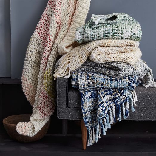 Looped + Marled Throw west elm