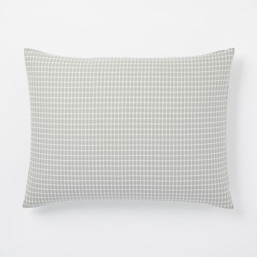 Tile Style King Shams Feather Gray west elm