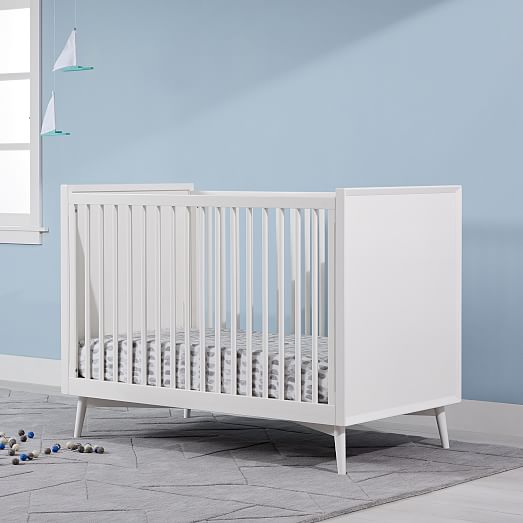 Organic Half Moon Crib Fitted Sheet Platinum west elm