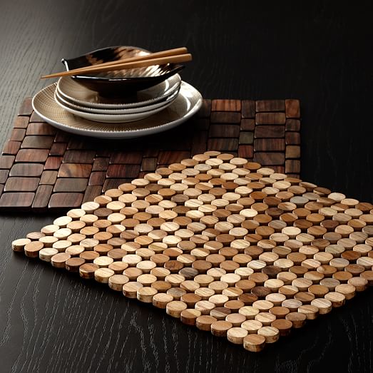 Wood Tile Placemat Set west elm