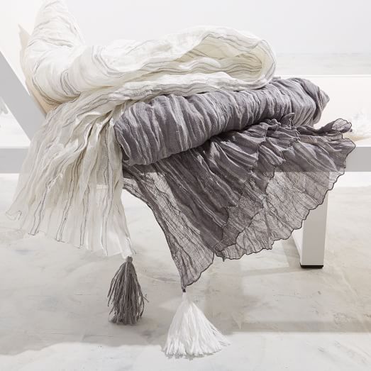 Stripe Linen Throw west elm