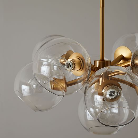 Staggered Glass Chandelier 9Light west elm
