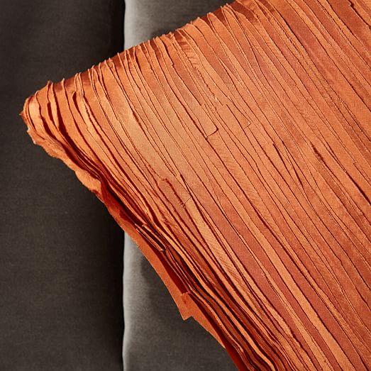 Pleated Silk Pillow Covers west elm