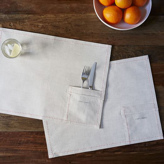 Belgian Flax Linen Placemat Set west elm