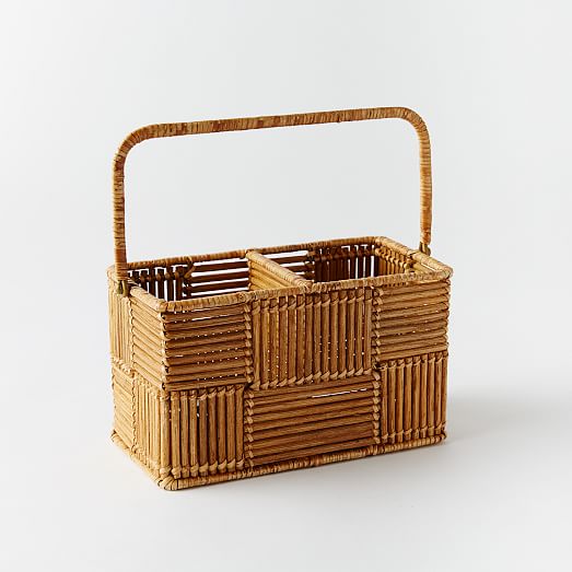 Woven Rattan Caddy west elm