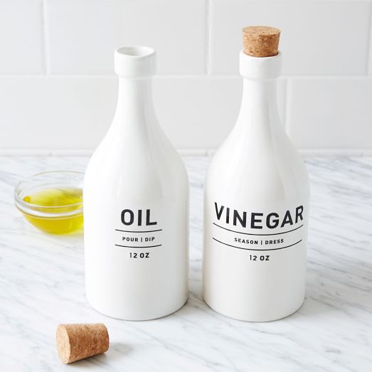 Utility Oil + Vinegar Set White west elm