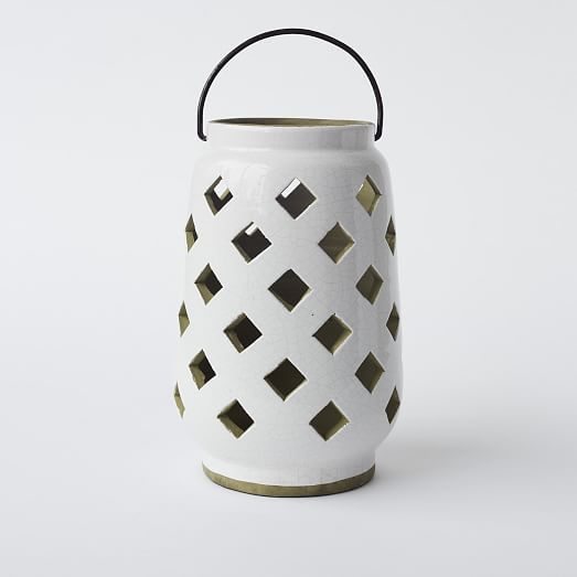 Cutout Ceramic Hurricanes + Vases west elm