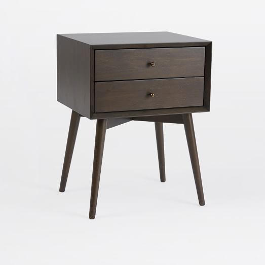 MidCentury Nightstand Dark Mineral west elm