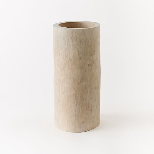 Bleached Wood Vases west elm