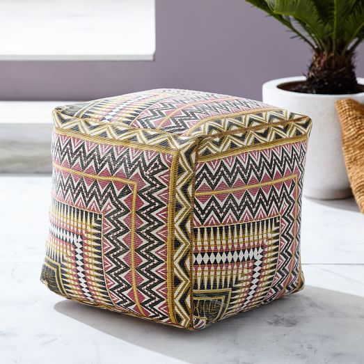 Outdoor Scarf Corner Pouf west elm