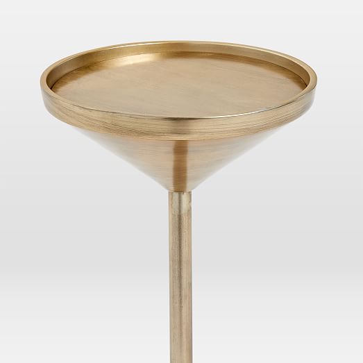 Faceted Brass Drink Table west elm