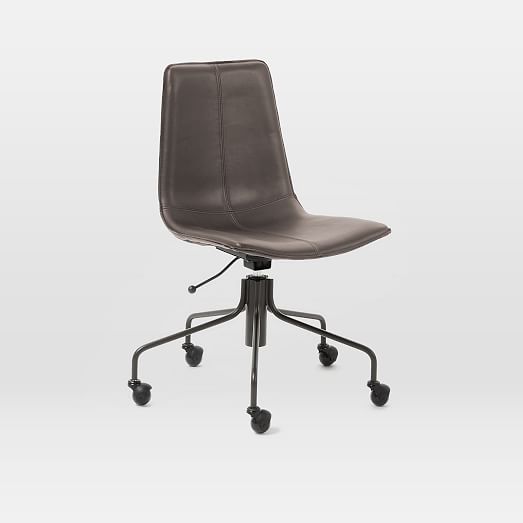 Slope Leather Swivel Office Chair west elm