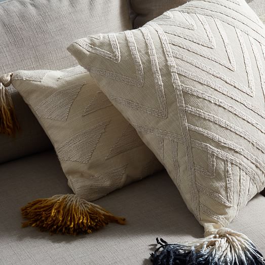 Geo Tassel Pillow Covers west elm