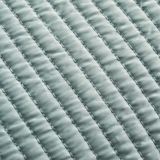 Channel Stitch Euro Shams Pale Harbor west elm