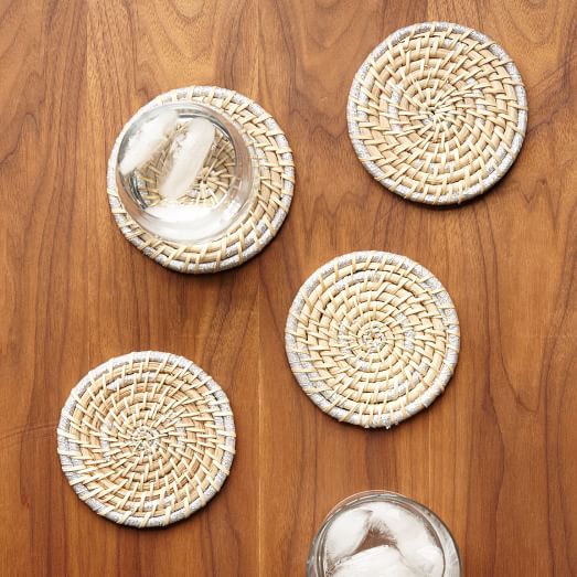 Metallic Woven Coasters (Set of 4) west elm
