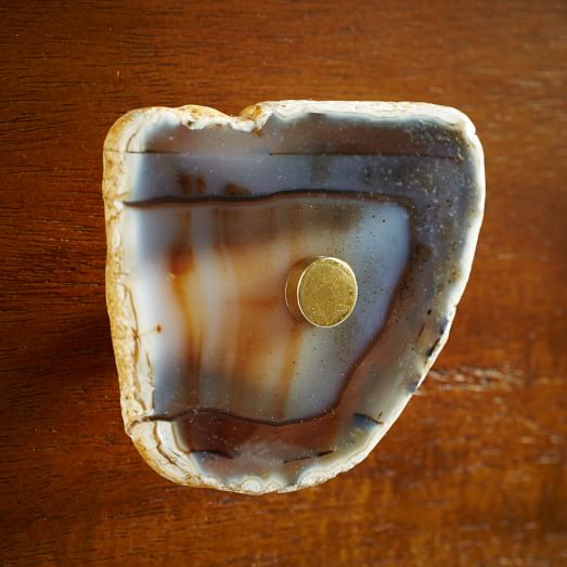 Agate Knob Dark Gray west elm