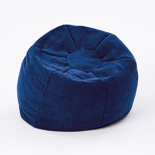 Solid Outdoor Bean Bag Navy west elm