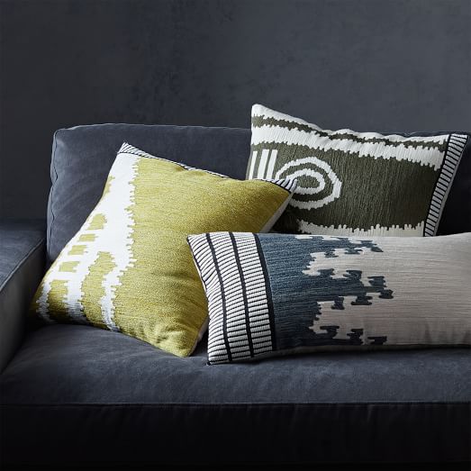 Ikat Crewel Pillow Covers west elm