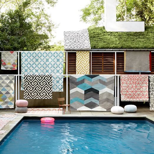West Elm Tile Wool Kilim Rug Images