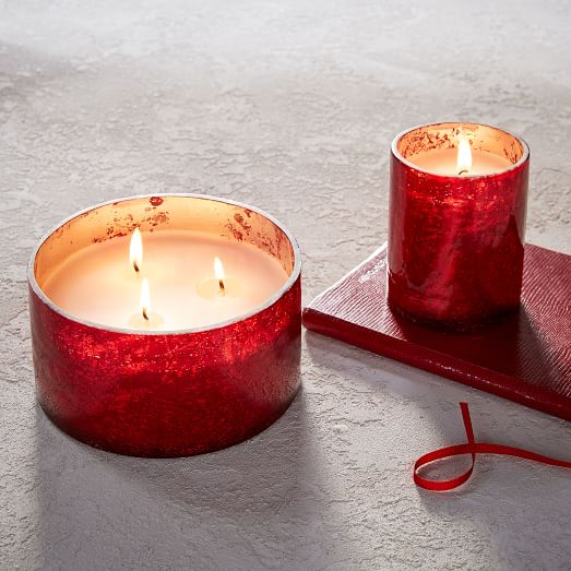 Crackle Mercury Scented Candles Red west elm
