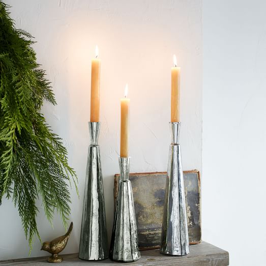 Mercury Glass Taper Holders west elm