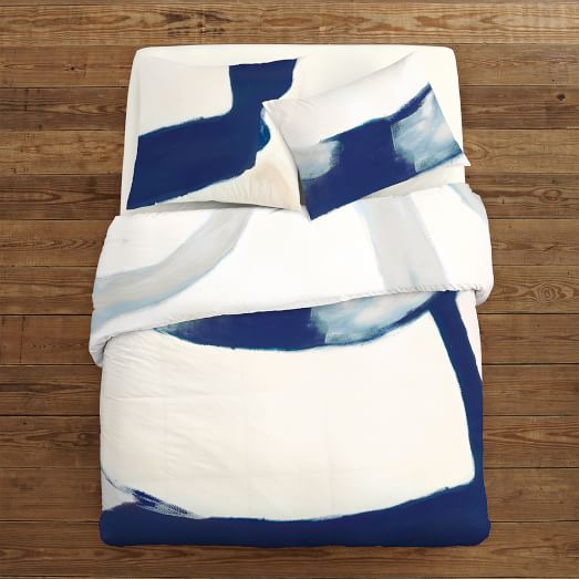 Organic Sateen Zoe Bios Meandering Path Shams west elm