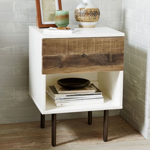 Reclaimed Wood + Lacquer Nightstand west elm