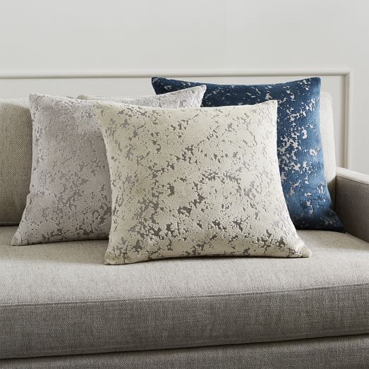 Jacquard Velvet Distressed Pillow Covers west elm