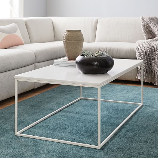 Streamline Coffee Table White Quartz west elm
