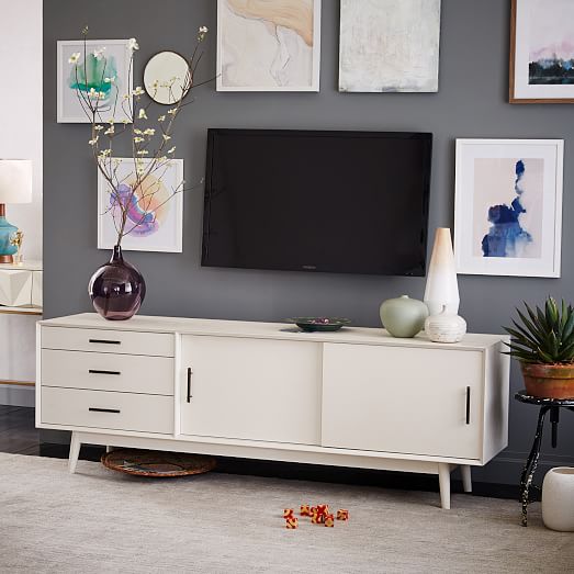 MidCentury Media Console (80") White west elm