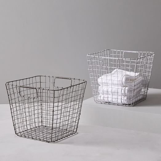 Wire Mesh Storage Storage Bin west elm