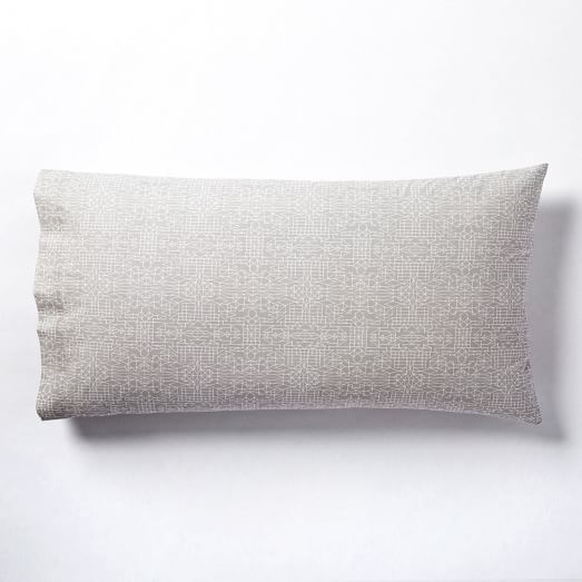 Organic Sketched Geo Pillowcase (Set of 2) west elm