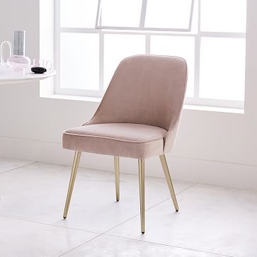 Mid-Century Velvet Dining Chair | west elm