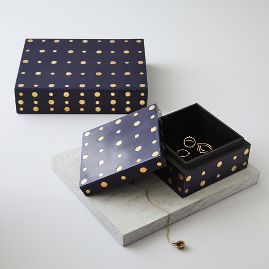 Brass Dot Boxes west elm