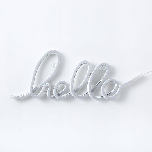 LED LightUp Word Objects Hello west elm