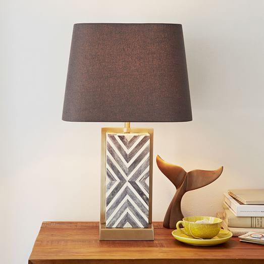 Chevron Deco Table Lamp Small west elm
