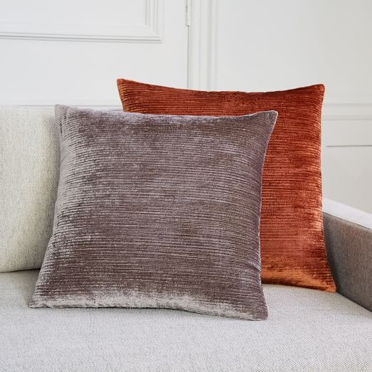 Ribbed Shine Pillow Covers west elm