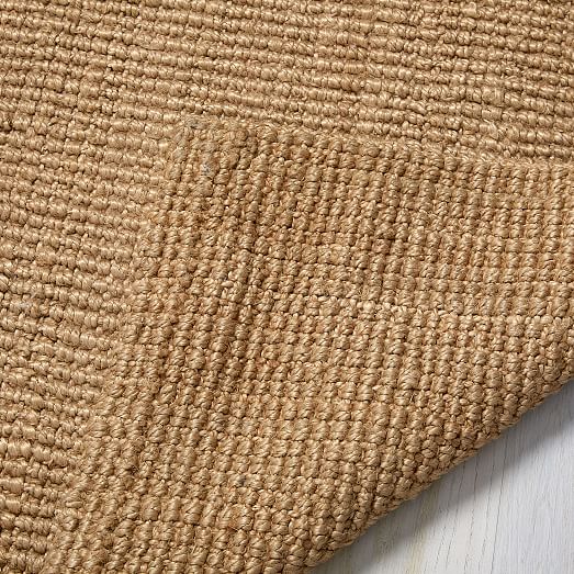 Jute Boucle Rug Flax west elm