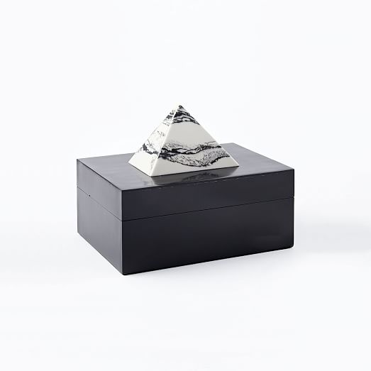 Black Pyramid Decorative Box west elm