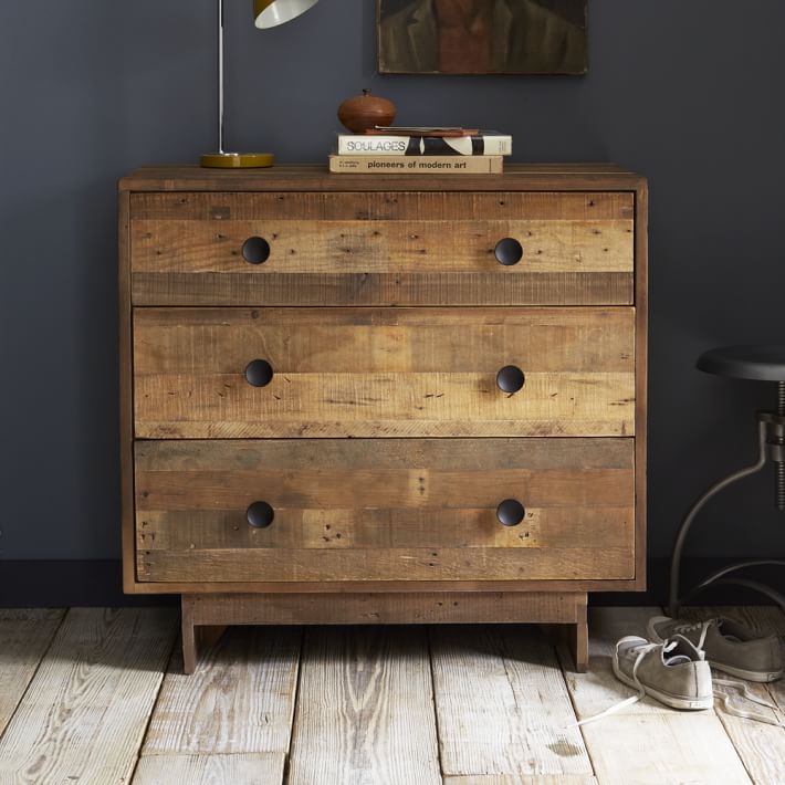 emmerson® reclaimed wood 3-drawer dresser - natural | west elm
