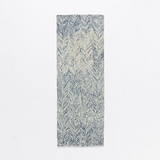 Vines Wool Rug Blue Lagoon west elm