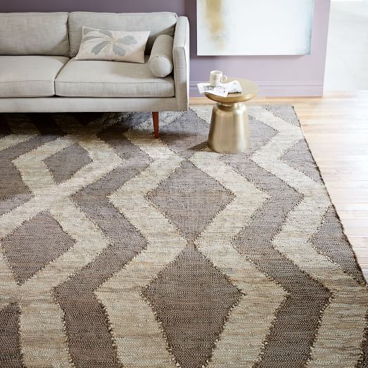 Woven Recycled Leather Rug west elm