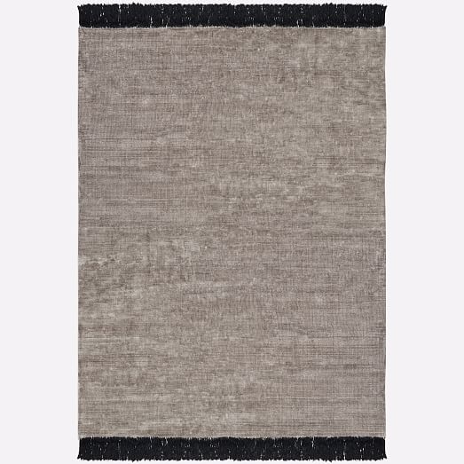 Contrast Fringe Rug Taupe west elm