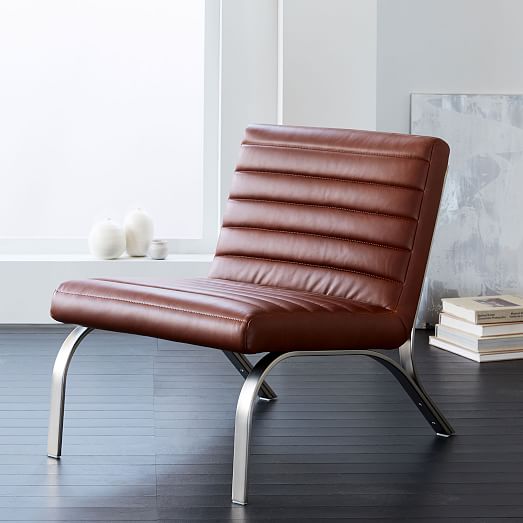 Emil Leather Slipper Chair west elm