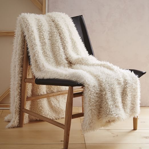 Faux Fur Sheepskin Throw west elm