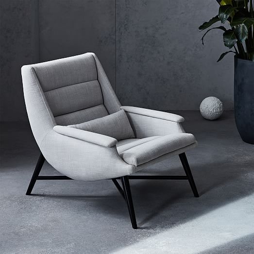 Swoop Chair + Ottoman west elm