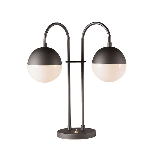 Rejuvenation Cedar + Moss Table Lamp Double west elm